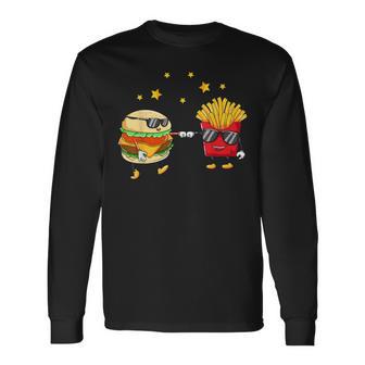 Burger And Pommes Friends Cheeseburger Hamburger Langarmshirts - Geschenkecke