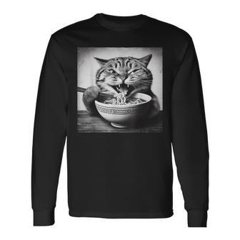 Cat Ramen Fiesta Kitten Anime Ramen Cat Enthusiast Langarmshirts - Geschenkecke