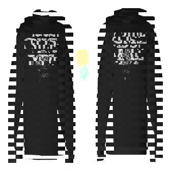 Cruise Mode Vacation Upside Down Pineapple Swinger Long Sleeve T-Shirt - Thegiftio UK