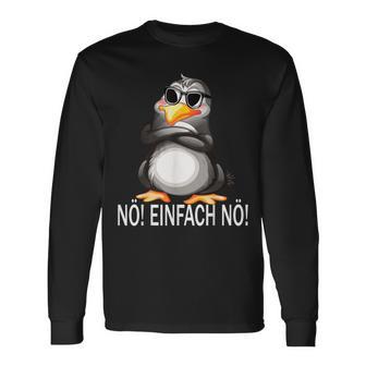 With Cute Penguin Bevor Du Fragst Nein Nö Langarmshirts - Geschenkecke