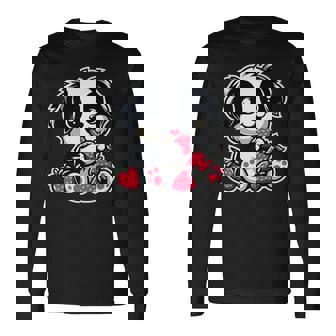 Funny Dog Eat Strawberries Cool Strawberries For Dogs Premium Long Sleeve T-Shirt - Monsterry