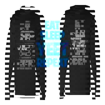 Eat Sleep Yeet Repeat Vintage Long Sleeve T-Shirt | Mazezy