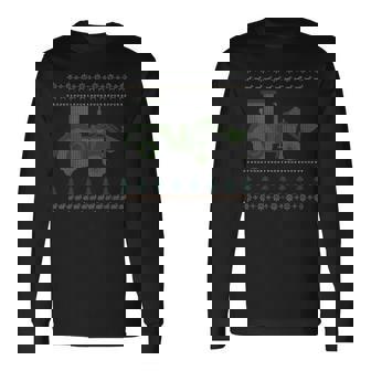 Farmer Tractor Ugly Christmas Sweaters Long Sleeve T-Shirt | Seseable UK