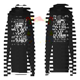 Likely To Pet The Reindeer Squad Family Joke Christmas Long Sleeve T-Shirt - Thegiftio