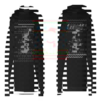 Usa Soccer Ugly Christmas Sweater Football Snowmen Long Sleeve T-Shirt - Thegiftio
