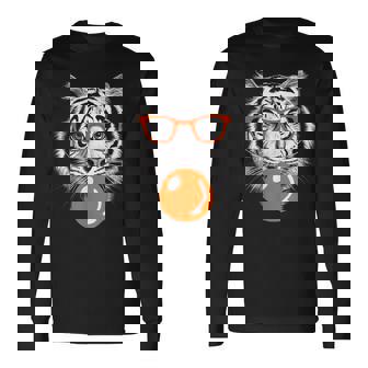 Wild Tiger Bubblegum Women's Animal Cute Long Sleeve T-Shirt - Thegiftio