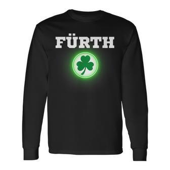 Fürth Football Clover Fan Franken Stadium Green Langarmshirts - Geschenkecke