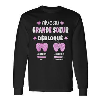 Future Grande Soeur Gamer Annonce Grossesse Grande Soeur T-shirt à manches longues - Cadeauxyz