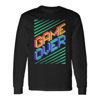 Game Over Iintage Retro Console Ps5 Gaming Langarmshirts - Geschenkecke