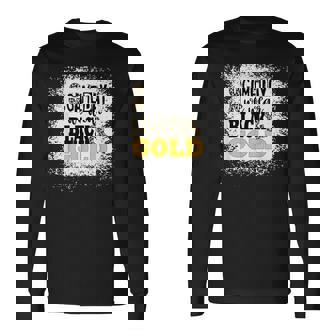 On Gameday Football We Wear Gold And Black Long Sleeve T-Shirt - Thegiftio