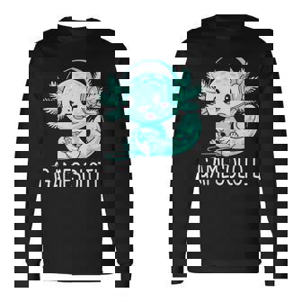 Gamesolotl Kawaii Axolotl Gamer Anime Long Sleeve T-Shirt - Thegiftio