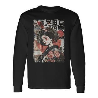 Geisha Asia Japan Frauintage Kultur Tokyo Geisha Langarmshirts - Geschenkecke