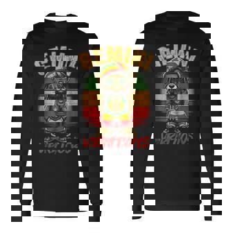 Gemini Vibes Rasta Reggae Teddy Bear Island Beach Birthday Long Sleeve T-Shirt - Monsterry