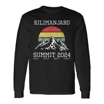 Gipfel Kilimanjaro 2024 Hiking Tanzania Retro Langarmshirts - Geschenkecke