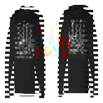 Guitars Guitarists Music Guitar Long Sleeve T-Shirt | Mazezy