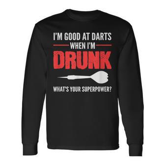 Gut In Darts Alkoholische Person Langarmshirts - Geschenkecke