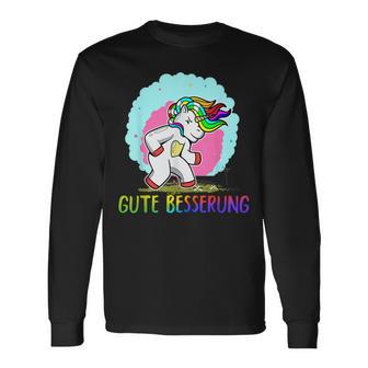 Gute Besserung Unicorn Unicorn Belly Pain Sick Flu Langarmshirts - Geschenkecke