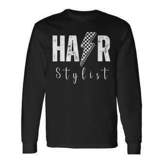Hairdresser Hairstylists Hairstyling Beautician Hair Salon Long Sleeve T-Shirt - Monsterry AU