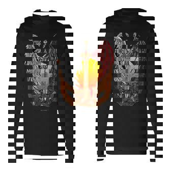 Half Angel Half Devil Good And Evil Fallen Angel Long Sleeve T-Shirt - Monsterry