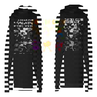 Halloween Cousin Crew Dabbing Skeleton Zombie Pumpkin Boys Long Sleeve T-Shirt | Mazezy