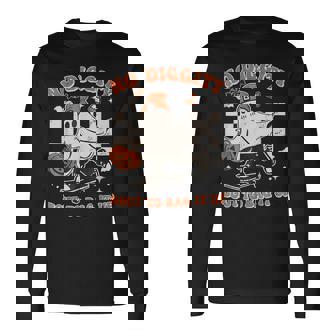 Halloween Ghost No Diggity Bout to Bag it Up Toddler Kids Long Sleeve T-Shirt - Monsterry