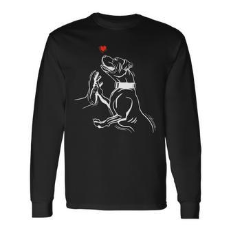 Hand-Drawn Pitbull Langarmshirts - Geschenkecke