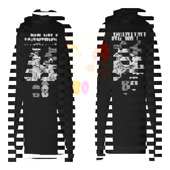 Hangin' With My Boo Couples Halloween Costume Adult Her His Long Sleeve T-Shirt - Thegiftio UK