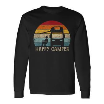 Happy Camper Rv 70S Retro Camperan Camping S Langarmshirts - Geschenkecke