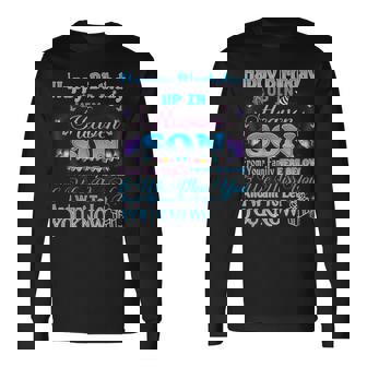 Happy Heavenly Birthday Up In Heaven To My Son Missing Son Long Sleeve T-Shirt - Monsterry