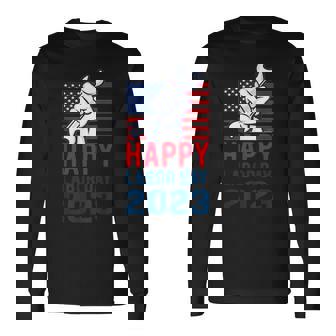 Happy Labor Day 2023 American Flag American Labor Day Long Sleeve T-Shirt - Monsterry