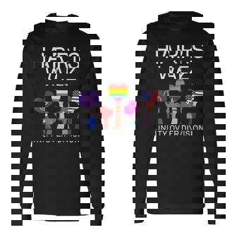 Harris Waltz 2024 Unity Over Division Long Sleeve T-Shirt | Mazezy