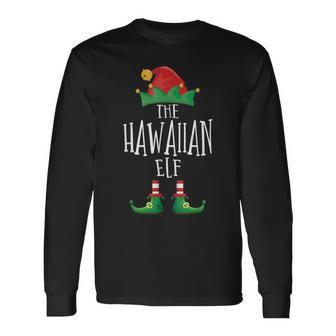 Hawaii-Elfenhemd Lustige Familie Passende Gruppe Weihnachtselfe Langarmshirts - Geschenkecke