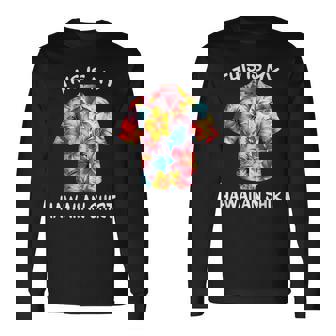 This Is My Hawaiian Tropical Luau Costume Party Hawaii Long Sleeve T-Shirt - Thegiftio
