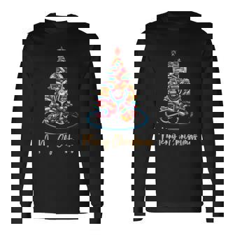 Healthcare Holiday Cheer Festive Apparel For Medical People Long Sleeve T-Shirt | Mazezy