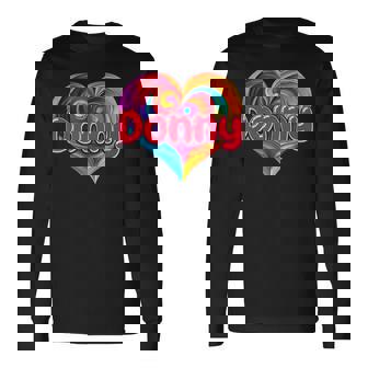 I Heart Love Donny First Name Colorful Named Long Sleeve T-Shirt | Mazezy