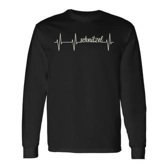 Heartbeat Ekg Schnitzel I Love Schnitzel Langarmshirts - Geschenkecke