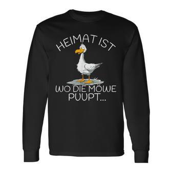 Heimat Ist Wo Die Möwe Puupt Langarmshirts - Geschenkecke