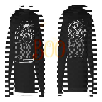 He's Is My Boo Halloween Costume Matching Couple Boo Ghost Long Sleeve T-Shirt - Monsterry
