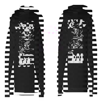 He's My Boo Matching Halloween Pajama Couples She's My Boo Long Sleeve T-Shirt - Monsterry