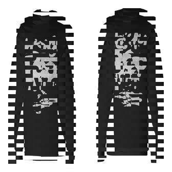 He’s My Boo Skull Face Matching Halloween Pajama Couples Long Sleeve T-Shirt - Monsterry