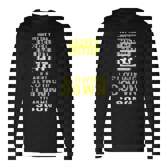 Hit That Speed Limit Sign 55 Not Slowing Down 55Th Birthday Long Sleeve T-Shirt - Seseable