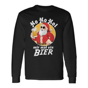 Ho Ho Hol Mir Mal Ein Bier Christmas Father Christmas Langarmshirts - Geschenkecke