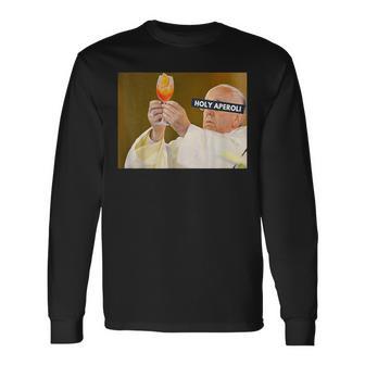 Holy Aperoli Gott Hält Ein Glas Wein Langarmshirts - Geschenkecke