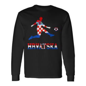 Hrvatska Croatia Croatia Football Team Croatia Croatia Football Langarmshirts - Seseable