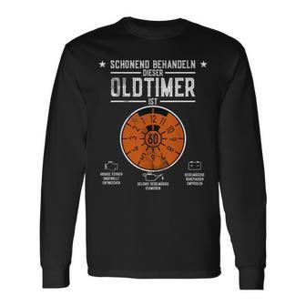 Hu Plaque Schonend Behandeln Oldtimer Ist 60 Birthday Langarmshirts - Geschenkecke