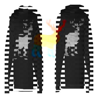 Hunting Deer With Sunglasses 70s 80s 90s Long Sleeve T-Shirt - Monsterry