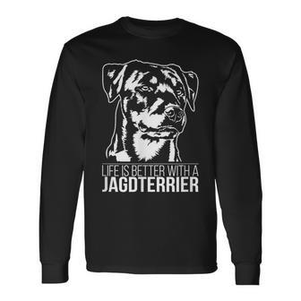 Hunting Terrier Life Is Better Slogan Dog Langarmshirts - Geschenkecke