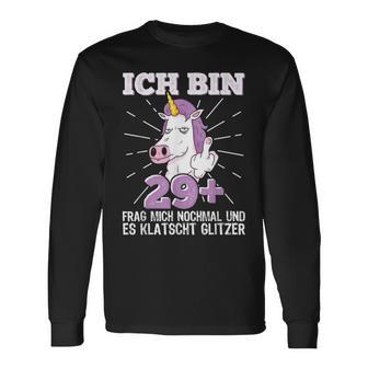 'Ich Bin 29 Mittelfinger 30 Years Old' Langarmshirts - Geschenkecke