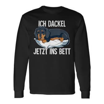 Ich Dachshund Jetzt Ins Bett Langarmshirts - Geschenkecke