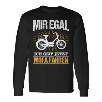 Ich Geh' Jetzt Mofa Fahren Moped Moped Langarmshirts - Geschenkecke